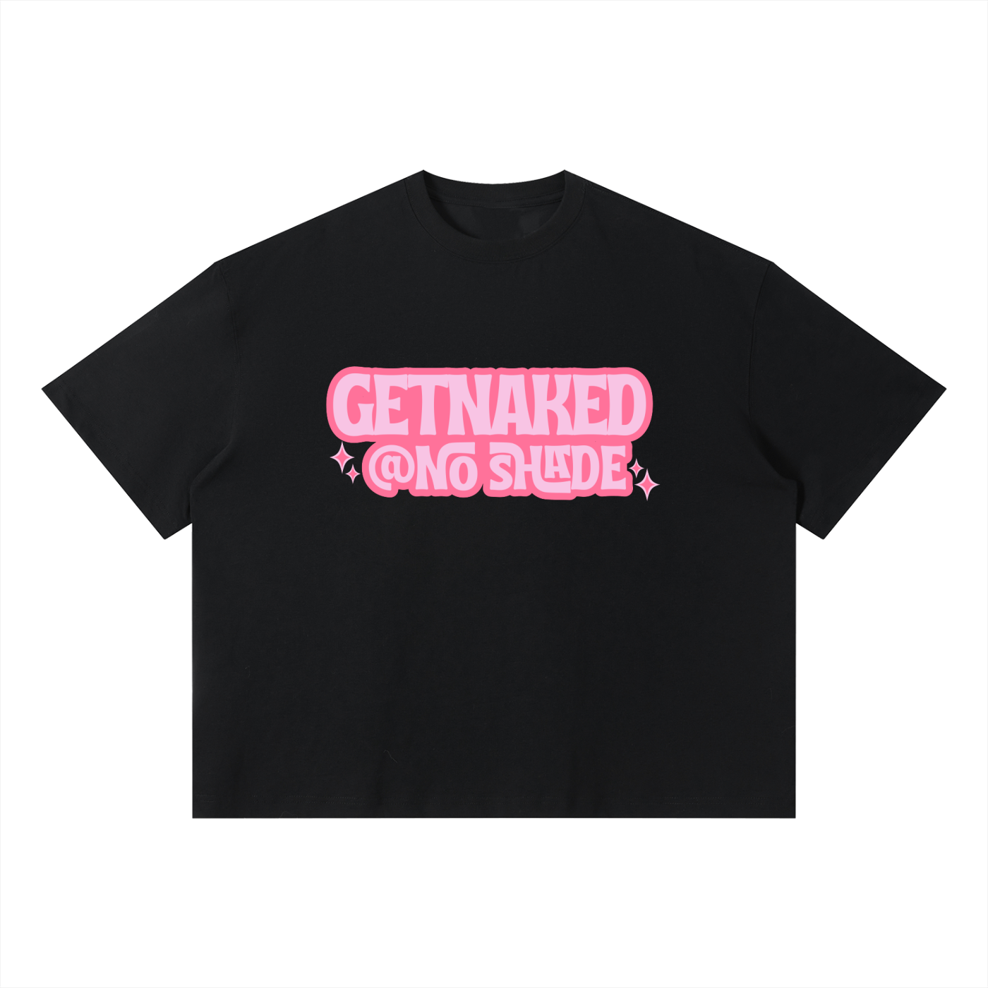 Get Naked @ No Shade Black Oversized Tee