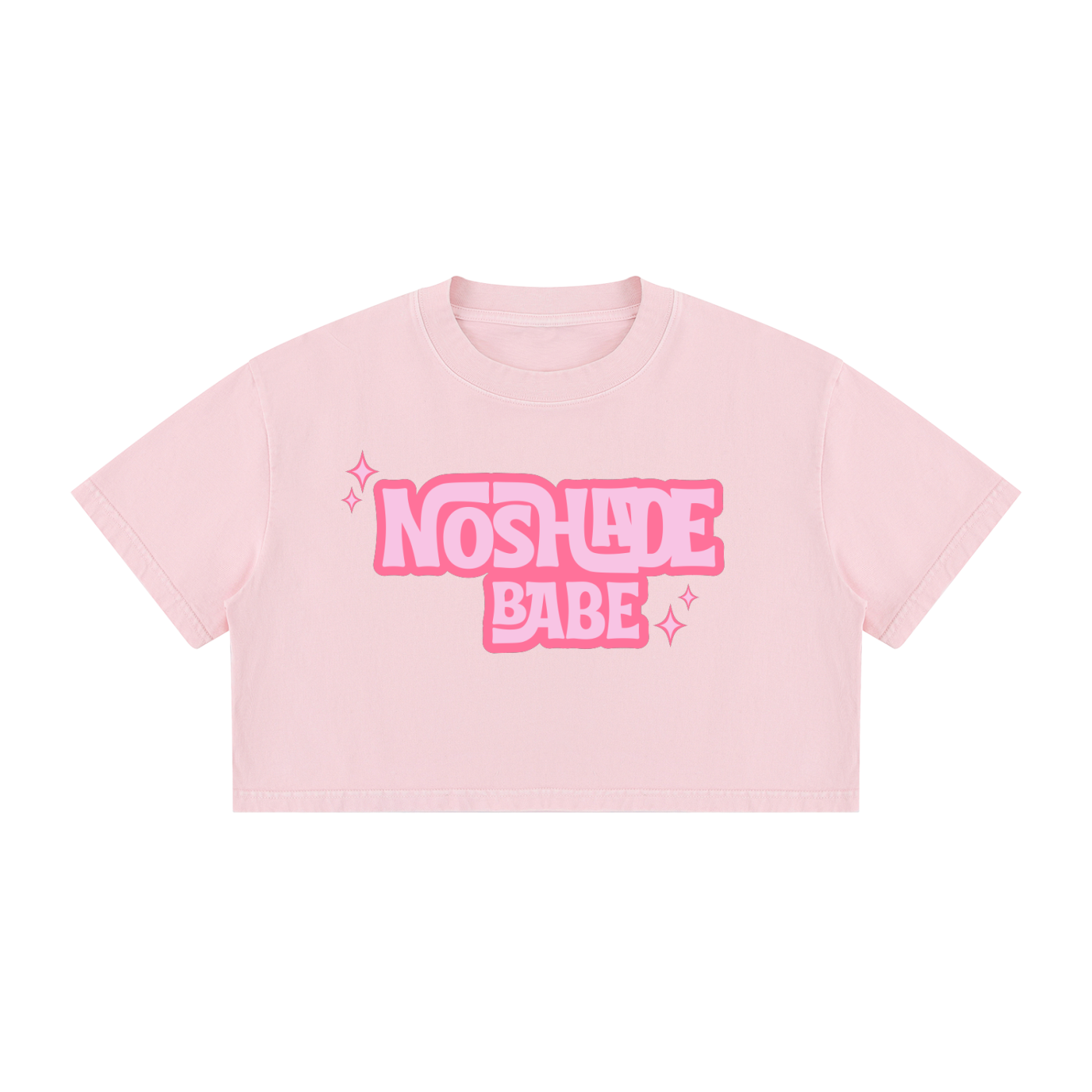 No Shade Babe Pink Cropped T-Shirt