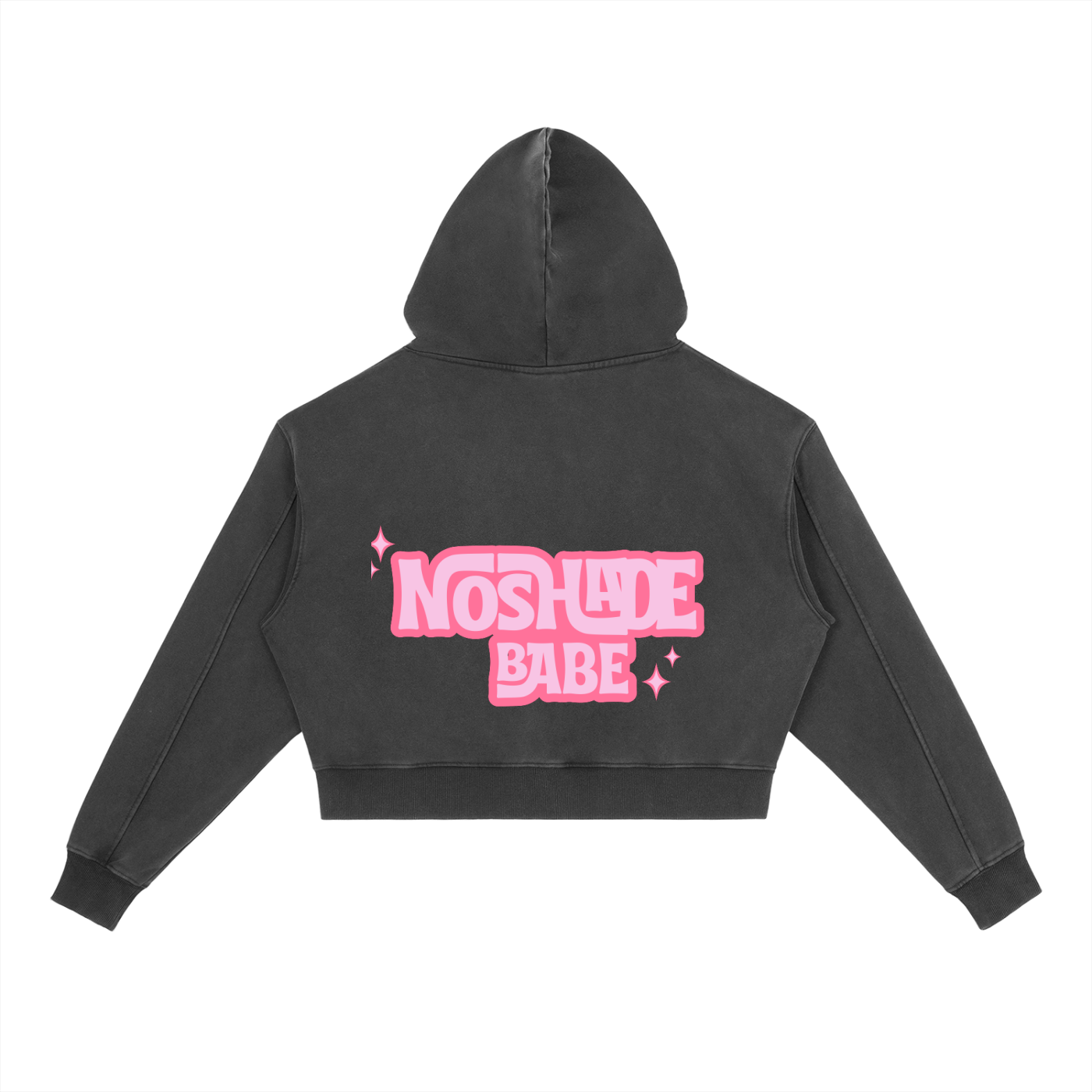 No Shade Babe Black Cropped Hoodie